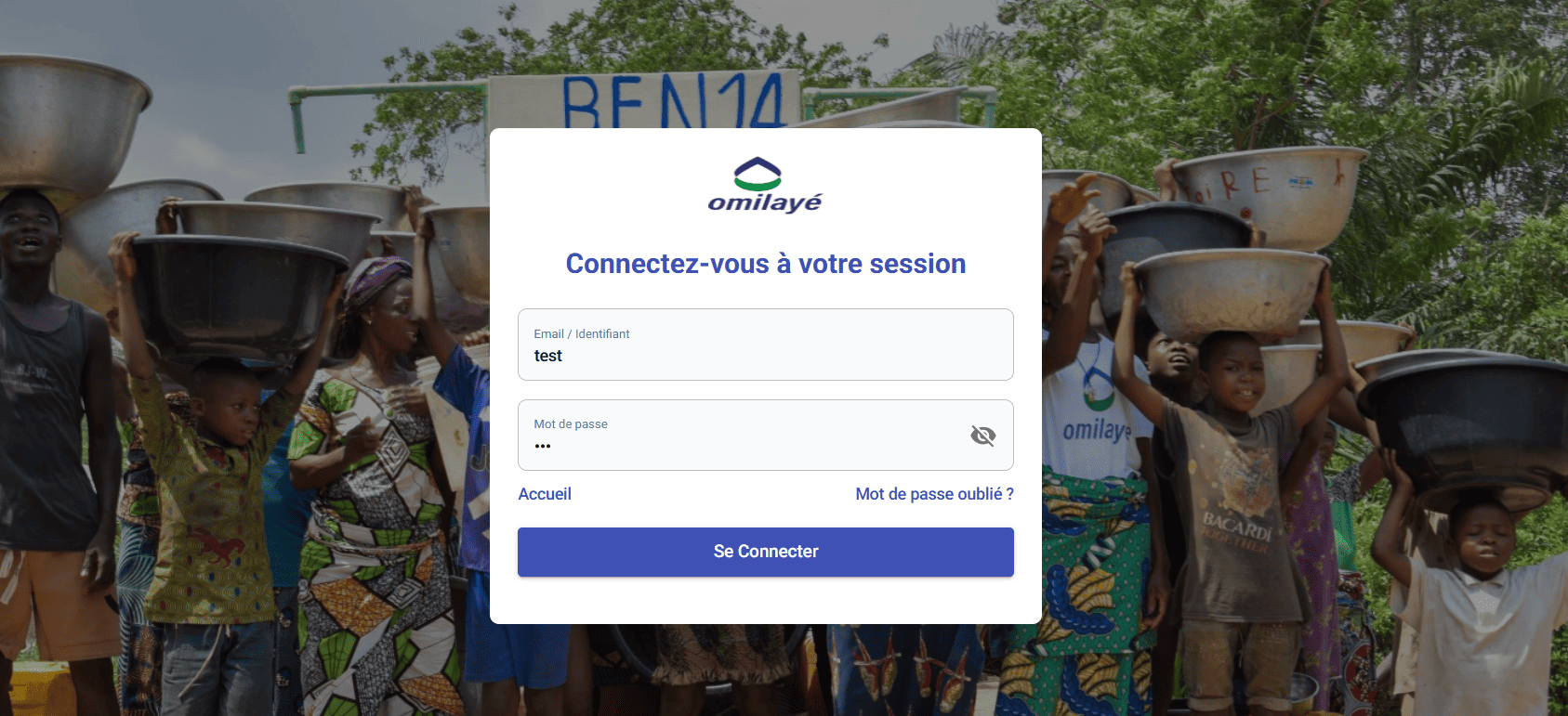 Page de connexion