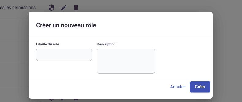 Création d'un rôle